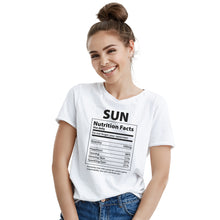 Sun Nutrition Facts Shirt Funny Beach Shirts