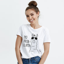 No Probllama Shirt Funny Llama Tshirt