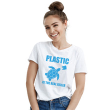 Plastic is the Real Killer Tshirt Protect Our Oceans Tee Shirt Save The Turtles Shirt