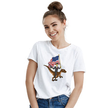 Ronald Reagan Riding a Velociraptor Shirt Funny Reagan Shirt