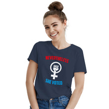 Nevertheless She Voted Feminist Shirt Democrat Vote Shirt Womens Vote T-Shirts