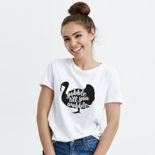 Gobble Till You Wobble Shirt Funny Thanksgiving T-Shirt Happy Turkey Day Feast Tee