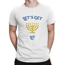 Funny Hanukkah Holiday Shirts Lets Get Lit Hanukkah Shirt Chanukah Shirt