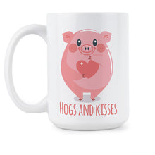 Pig Coffee Mug Hogs and Kisses Cute Pig Mug Cup