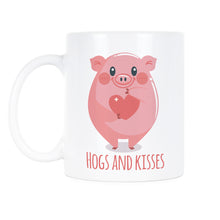 Pig Coffee Mug Hogs and Kisses Cute Pig Mug Cup