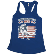 Amerisaurus Rex Tank Top 4th of July Dinosaur Tank Top Womens