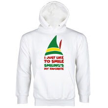Buddy the Elf Hoodie I Just Like to Smile Smiling's My Favorite