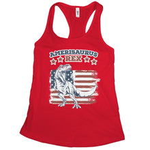 Amerisaurus Rex Tank Top 4th of July Dinosaur Tank Top Womens