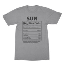 Sun Nutrition Facts Shirt Funny Beach Shirts