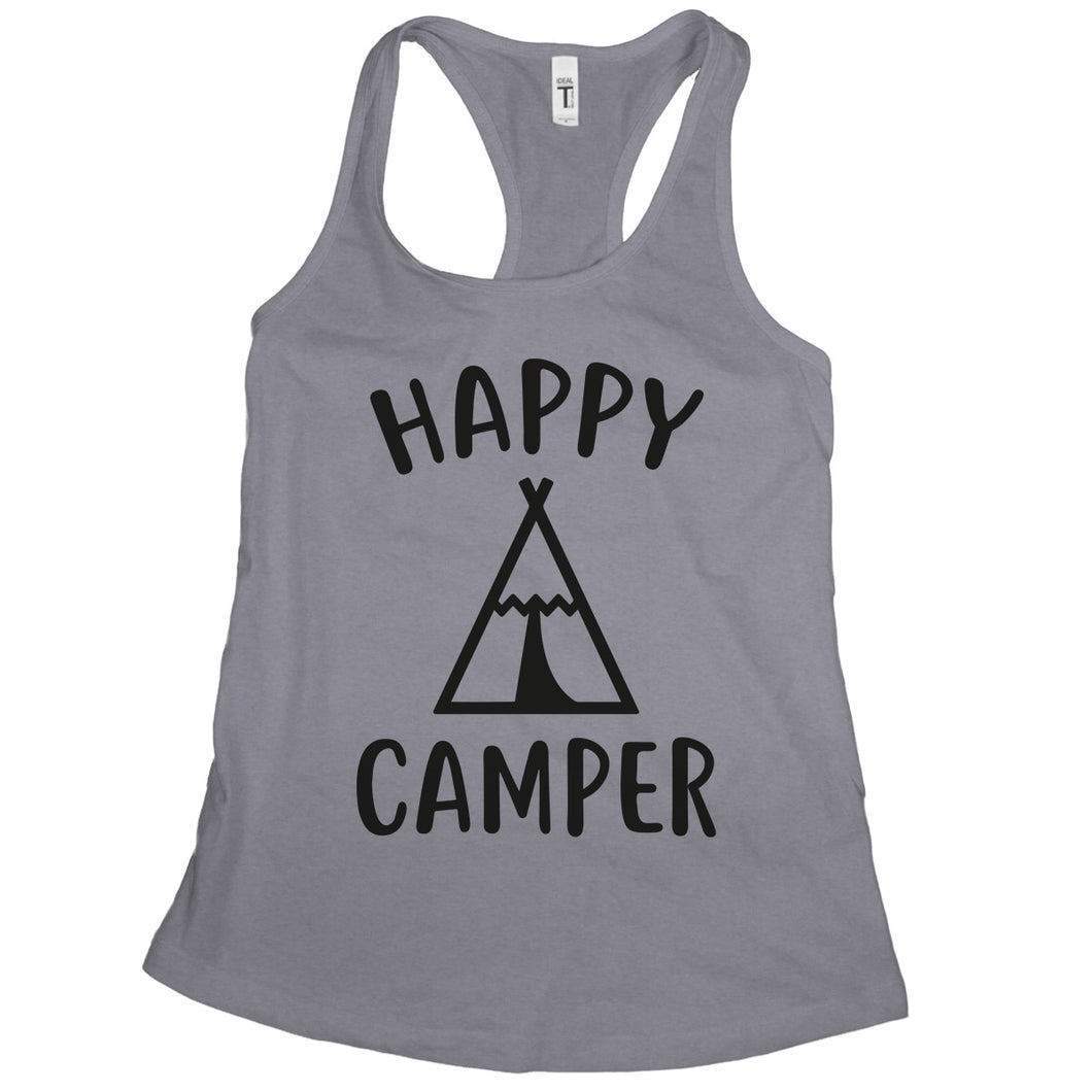 Happy Camper Tank Top Women Camping Tank Tops Women
