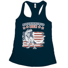 Amerisaurus Rex Tank Top 4th of July Dinosaur Tank Top Womens