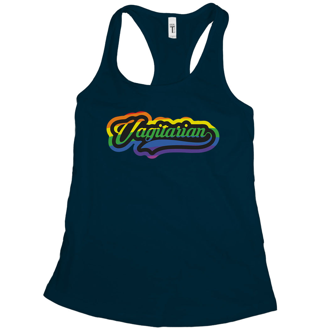 Pride Tank Top for Women Vagitarian Tank Top Funny Gay Pride Tank Top