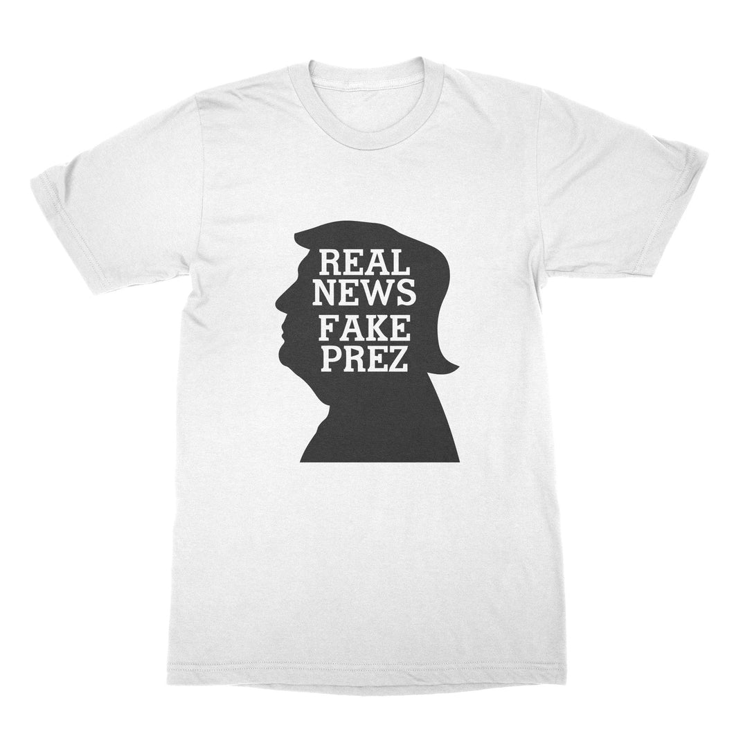Real News Fake President Shirt Anti Donald Trump Tshirt Clothing