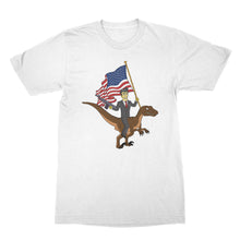 Ronald Reagan Riding a Velociraptor Shirt Funny Reagan Shirt
