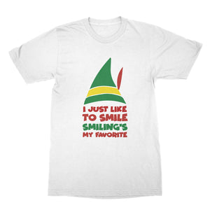 Buddy the Elf Shirt I Just Like to Smile Smiling's My Favorite Shirt