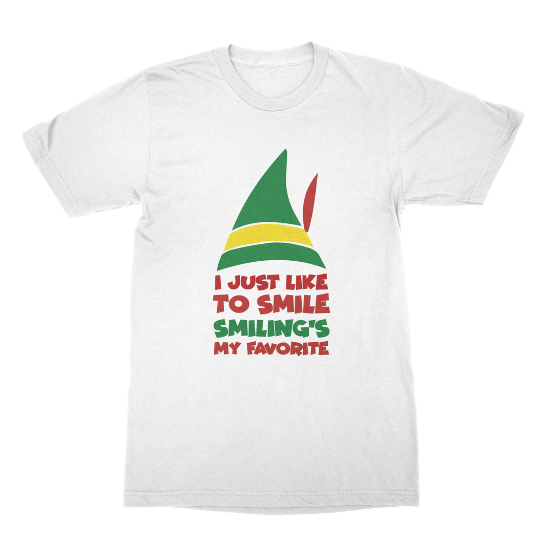 Buddy the Elf Shirt I Just Like to Smile Smiling's My Favorite Shirt