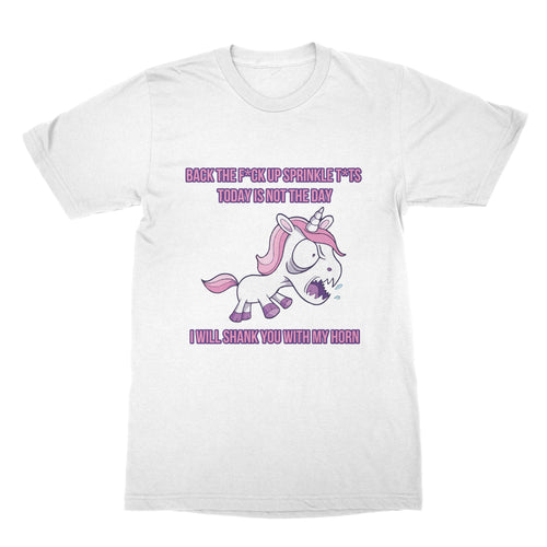 Back the F Up Unicorn Shirt I Will Shank You With My Horn Shirt