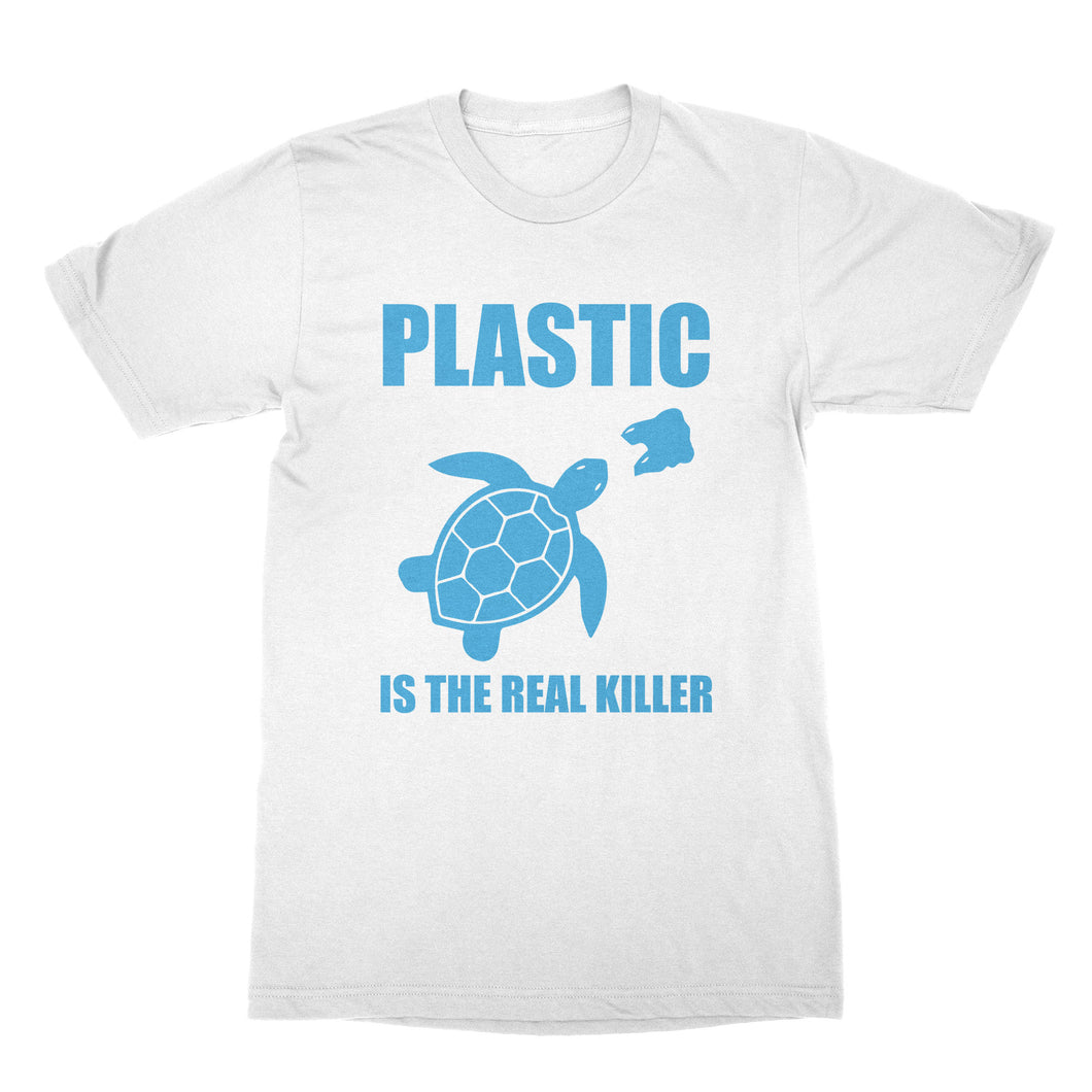 Plastic is the Real Killer Tshirt Protect Our Oceans Tee Shirt Save The Turtles Shirt