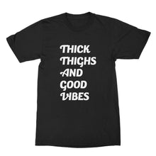 Thick Thighs and Good Vibes Shirt Funny Workout Shirts with Sayings