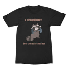 Funny Raccoon Shirt I Workout So I Can Eat Garbage Raccoons Shirt