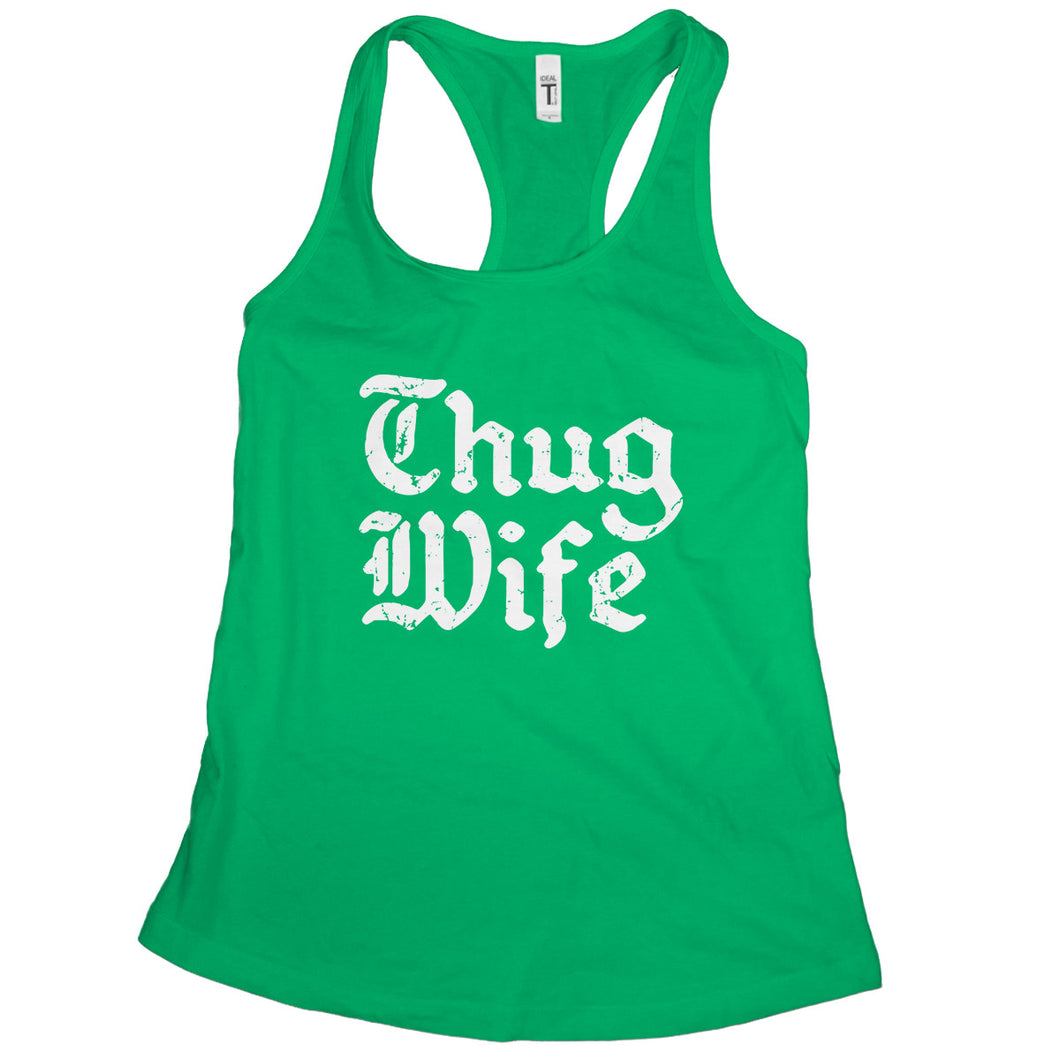 Thug Wife Tank Top Funny Wife Shirts for Women Thug Wife Tank