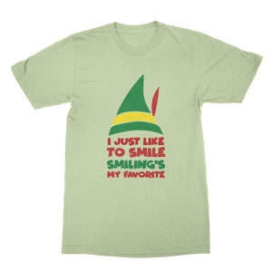 Buddy the Elf Shirt I Just Like to Smile Smiling's My Favorite Shirt