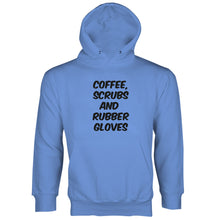 Cute Nurses Hoodies Coffee Scrubs and Rubber Gloves Hoodie