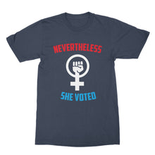 Nevertheless She Voted Feminist Shirt Democrat Vote Shirt Womens Vote T-Shirts