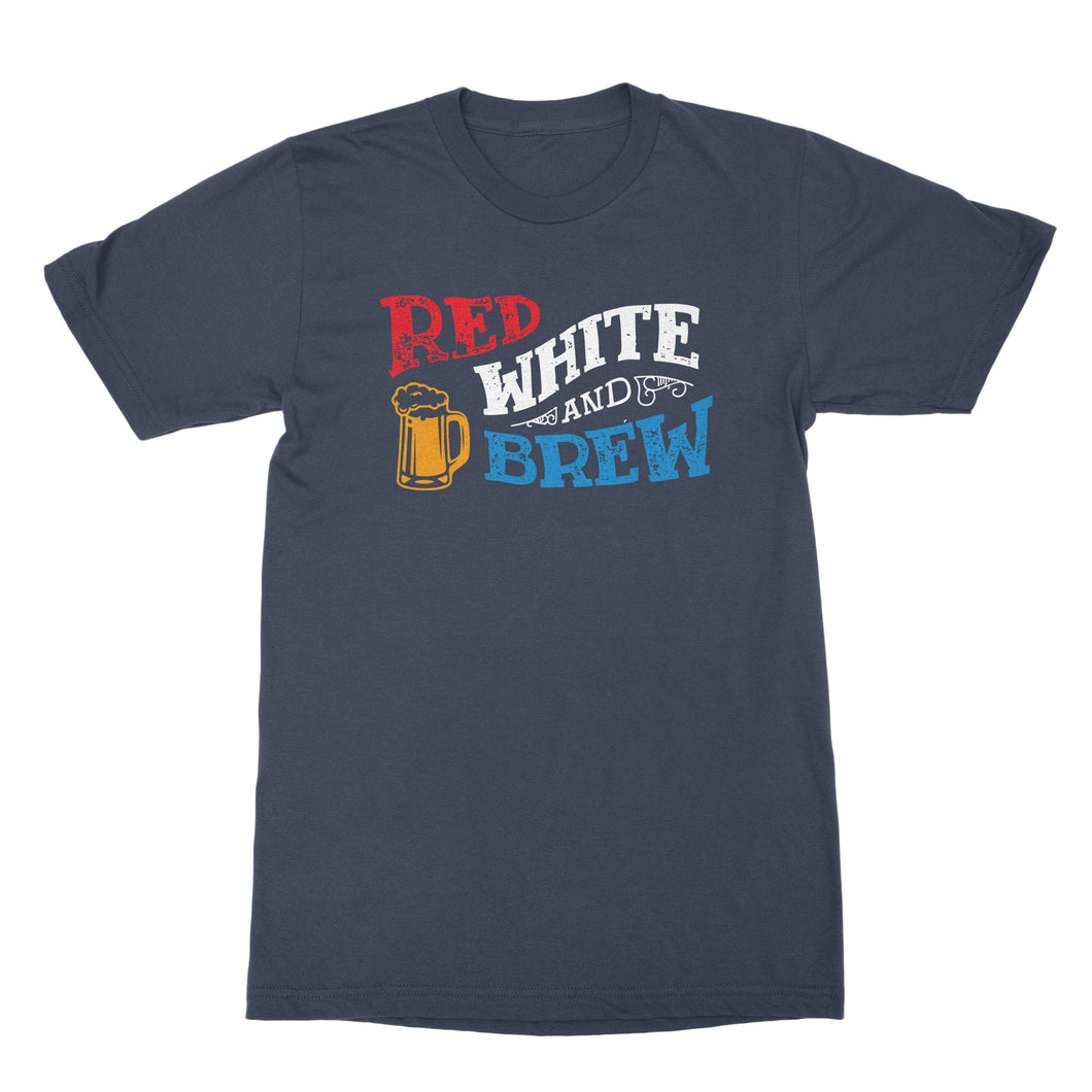 Red White and Brew Shirt Patriotic Beer Shirt Fourth of July Beer Shirt