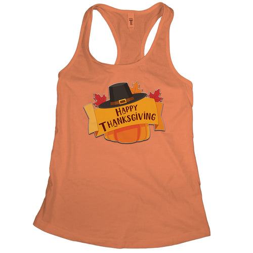 Thanksgiving Tank Top Women Give Thanks Happy Thanksgiving Tank