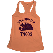 Taco Workout Tank Women Will Run For Tacos Tank Top