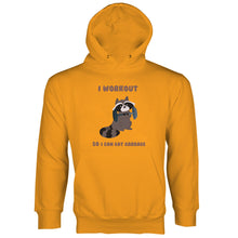 Raccoon Hoodie I Workout So I Can Eat Garbage