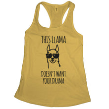 Funny Llama Tank Tops for Women This Llama Doesnt Want Your Drama Tank