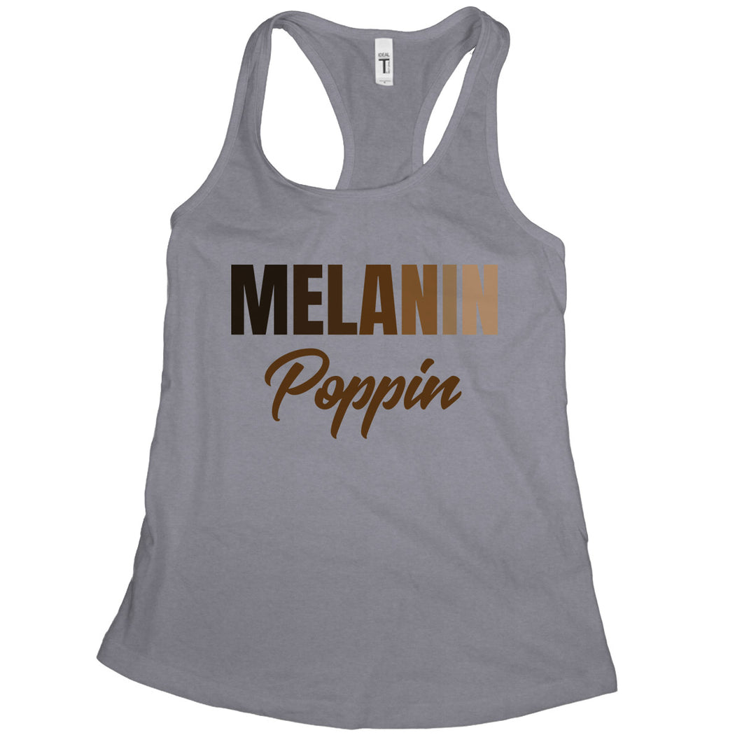 Melanin Poppin Tank Women Black Girl Magic Tank Top