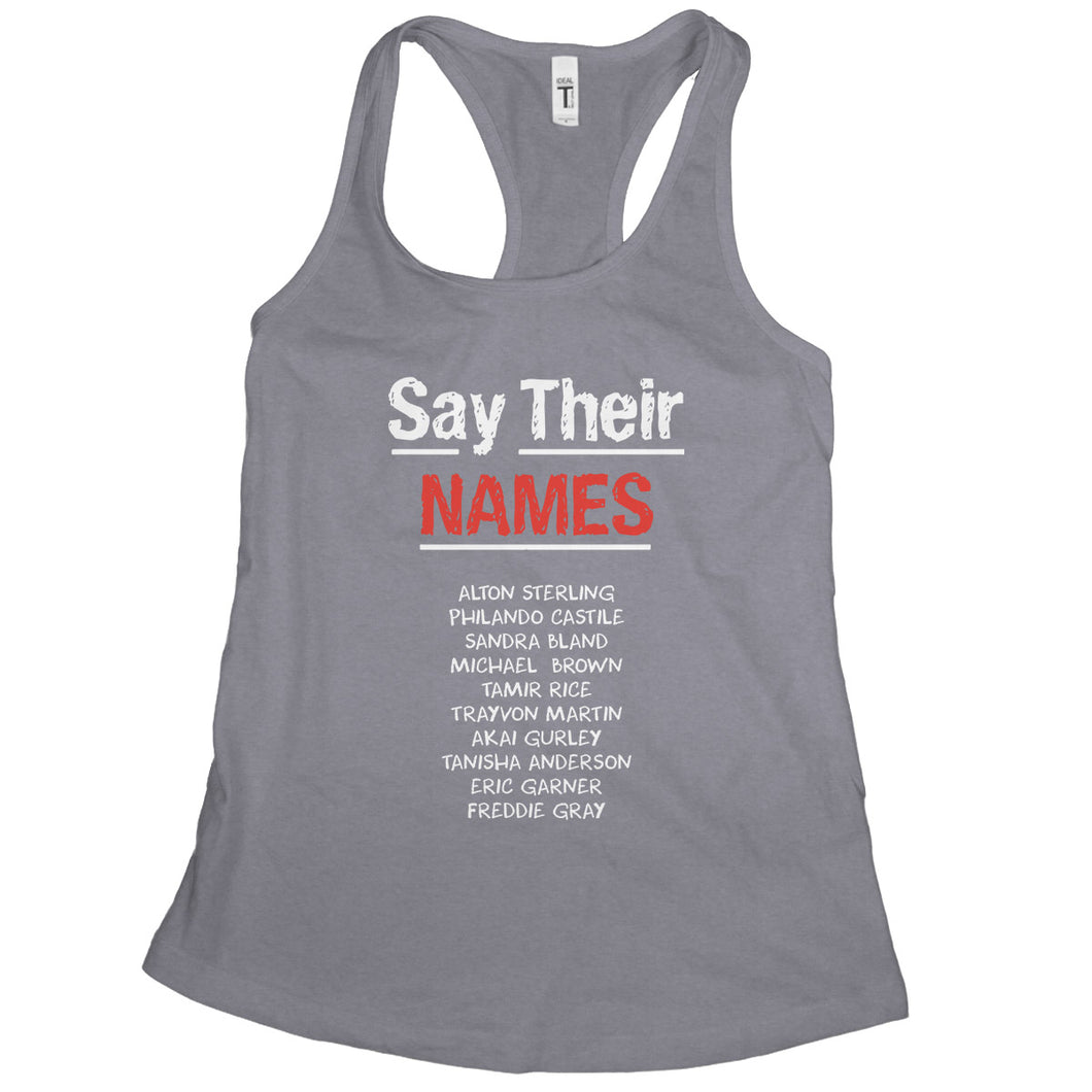 Say Their Names Black Lives Matter Tank Top Women Civil Rights Tank