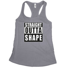 Straight Outta Shape Tank for Women Funny Gym Tanks for Women