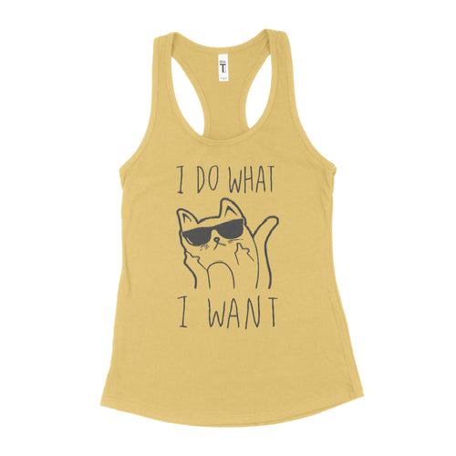I Do What I Want Cat Tank Top Funny Cat Tank Tops for Women