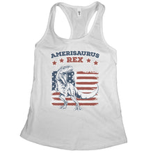 Amerisaurus Rex Tank Top 4th of July Dinosaur Tank Top Womens