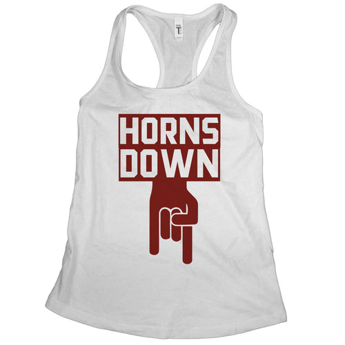 Horns Down Tank Top Womens Horns Down Oklahoma