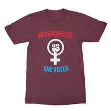 Nevertheless She Voted Feminist Shirt Democrat Vote Shirt Womens Vote T-Shirts