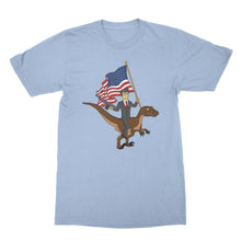 Ronald Reagan Riding a Velociraptor Shirt Funny Reagan Shirt