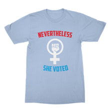 Nevertheless She Voted Feminist Shirt Democrat Vote Shirt Womens Vote T-Shirts