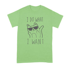 I Do What I Want Cat T-Shirt Cat Flipping Off Shirt Cat I Do What I Want Shirt