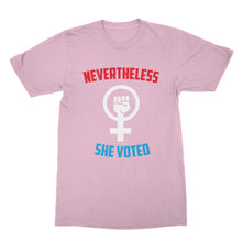 Nevertheless She Voted Feminist Shirt Democrat Vote Shirt Womens Vote T-Shirts