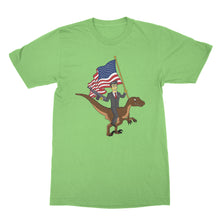 Ronald Reagan Riding a Velociraptor Shirt Funny Reagan Shirt