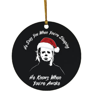Michael Myers Christmas Ornaments Michael Myers Xmas Ornament for Tree Funny Michael Myers Ornament