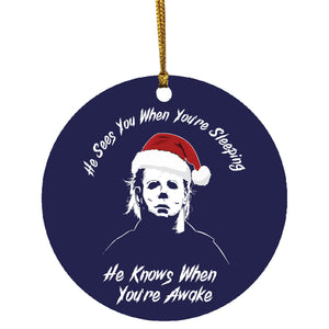 Michael Myers Christmas Ornaments Michael Myers Xmas Ornament for Tree Funny Michael Myers Ornament