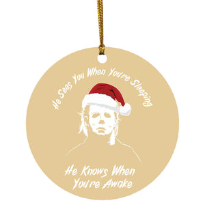 Michael Myers Christmas Ornaments Michael Myers Xmas Ornament for Tree Funny Michael Myers Ornament