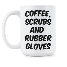 Nurse Coffee Cup Mug Coffee Scrubs and Rubber Gloves Mug Cute