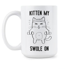 Funny Kitten Coffee Mugs Kitten My Swole On Cats Coffee Mug